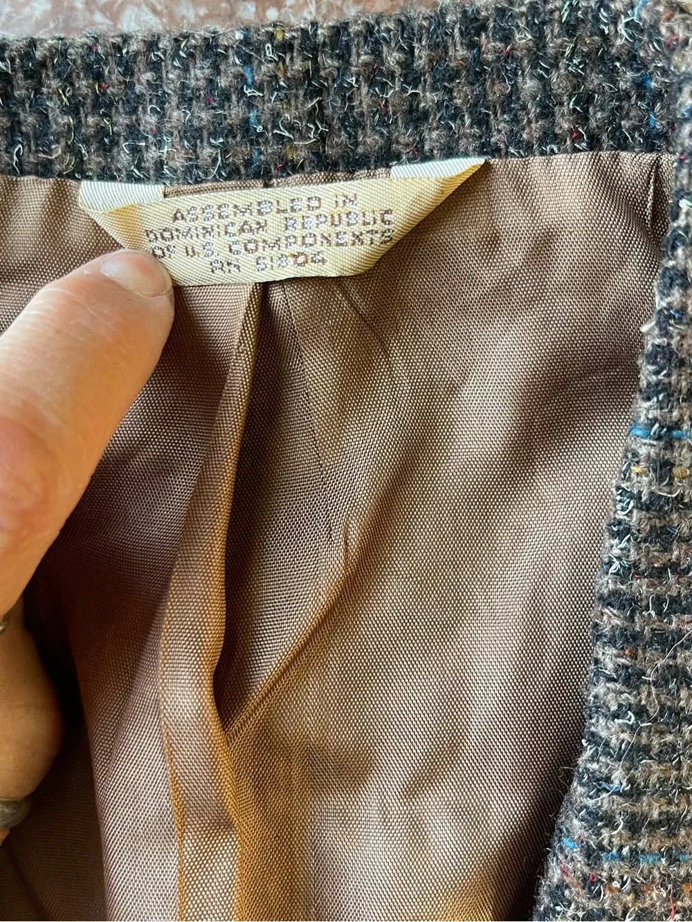 Men's Brown Textured Wool-Blend Blazer - Tailored Two-Button Sport Coat